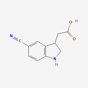 2-(5-cyano-2,3-dihydro-1H-indol-3-yl)acetic Acid