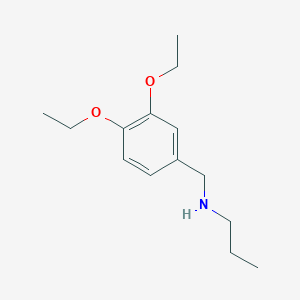 molecular formula C14H23NO2 B13231386 [(3,4-Diethoxyphenyl)methyl](propyl)amine 