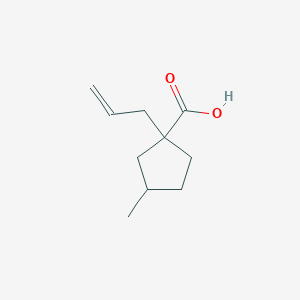 3-Methyl-1-(prop-2-en-1-yl)cyclopentane-1-carboxylic acid