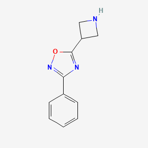 molecular formula C11H11N3O B13231464 5-(Azetidin-3-yl)-3-phenyl-1,2,4-oxadiazole 