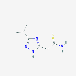 2-[5-(propan-2-yl)-4H-1,2,4-triazol-3-yl]ethanethioamide