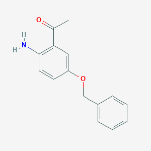 molecular formula C15H15NO2 B13231490 1-[2-Amino-5-(benzyloxy)phenyl]ethan-1-one 