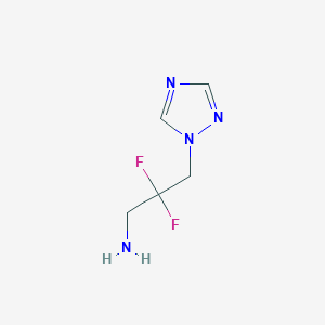 2,2-Difluoro-3-(1H-1,2,4-triazol-1-yl)propan-1-amine