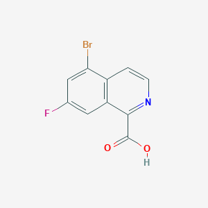 molecular formula C10H5BrFNO2 B13231506 5-Bromo-7-fluoroisoquinoline-1-carboxylic acid 