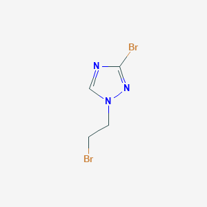 molecular formula C4H5Br2N3 B13231514 3-Bromo-1-(2-bromoethyl)-1H-1,2,4-triazole 