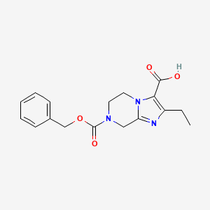 7-[(Benzyloxy)carbonyl]-2-ethyl-5H,6H,7H,8H-imidazo[1,2-a]pyrazine-3-carboxylic acid