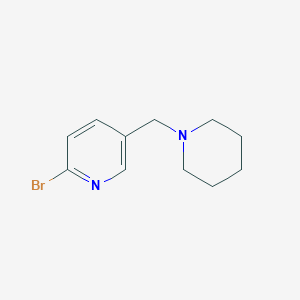 molecular formula C11H15BrN2 B1323154 2-Bromo-5-(piperidin-1-ylmethyl)pyridine CAS No. 364794-72-9
