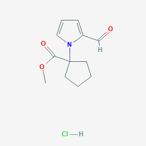 Methyl 1-(2-formyl-1H-pyrrol-1-yl)cyclopentane-1-carboxylate hydrochloride