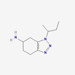 molecular formula C10H18N4 B13231585 1-(Butan-2-yl)-4,5,6,7-tetrahydro-1H-1,2,3-benzotriazol-6-amine 