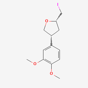 (2S,4R)-4-(3,4-Dimethoxyphenyl)-2-(iodomethyl)oxolane