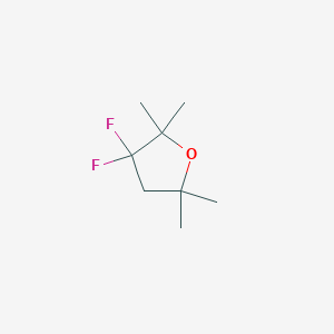 molecular formula C8H14F2O B13231656 3,3-Difluoro-2,2,5,5-tetramethyloxolane 