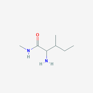 molecular formula C7H16N2O B13231672 2-amino-N,3-dimethylpentanamide 