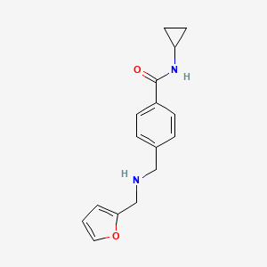 N-Cyclopropyl-4-{[(furan-2-ylmethyl)amino]methyl}benzamide