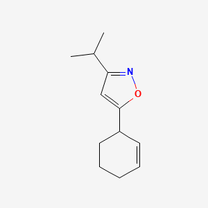 molecular formula C12H17NO B13231703 5-(Cyclohex-2-en-1-yl)-3-(propan-2-yl)-1,2-oxazole 