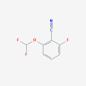 molecular formula C8H4F3NO B1323174 2-(Difluoromethoxy)-6-fluorobenzonitrile CAS No. 221202-14-8