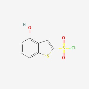 molecular formula C8H5ClO3S2 B13231763 4-Hydroxy-1-benzothiophene-2-sulfonyl chloride 