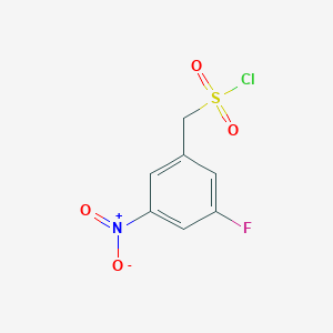 molecular formula C7H5ClFNO4S B13231774 (3-Fluoro-5-nitrophenyl)methanesulfonyl chloride 