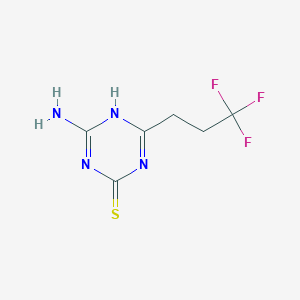 molecular formula C6H7F3N4S B13231799 4-Amino-6-(3,3,3-trifluoropropyl)-1,3,5-triazine-2-thiol 