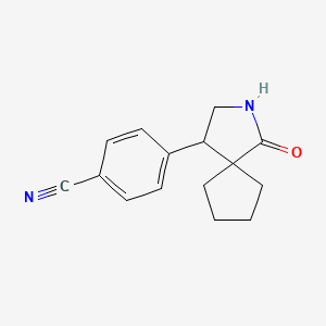 4-{1-Oxo-2-azaspiro[4.4]nonan-4-yl}benzonitrile