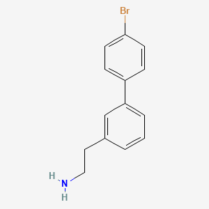 molecular formula C14H14BrN B13231841 2-[3-(4-Bromophenyl)phenyl]ethan-1-amine 