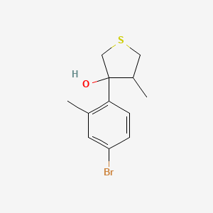 3-(4-Bromo-2-methylphenyl)-4-methylthiolan-3-ol