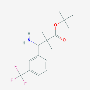 tert-Butyl 3-amino-2,2-dimethyl-3-[3-(trifluoromethyl)phenyl]propanoate