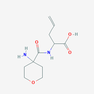 2-[(4-Aminooxan-4-yl)formamido]pent-4-enoic acid