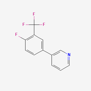 molecular formula C12H7F4N B13231931 3-(4-Fluoro-3-(trifluoromethyl)phenyl)pyridine 