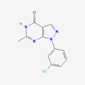 1-(3-chlorophenyl)-6-methyl-1H,4H,5H-pyrazolo[3,4-d]pyrimidin-4-one