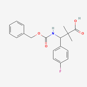 3-{[(Benzyloxy)carbonyl]amino}-3-(4-fluorophenyl)-2,2-dimethylpropanoic acid