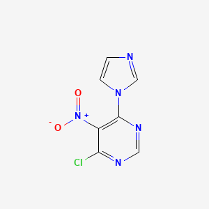 molecular formula C7H4ClN5O2 B1323199 4-Chloro-6-(1H-imidazol-1-yl)-5-nitropyrimidine CAS No. 882283-67-2