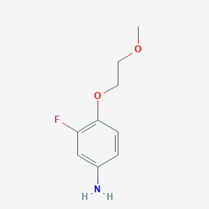 molecular formula C9H12FNO2 B1323202 3-氟-4-(2-甲氧基乙氧基)苯胺 CAS No. 221199-26-4