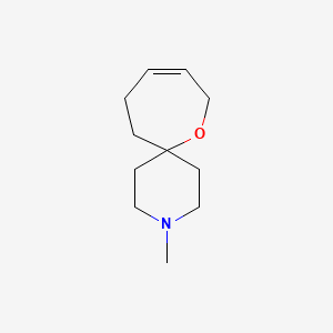 molecular formula C11H19NO B13232027 3-Methyl-7-oxa-3-azaspiro[5.6]dodec-9-ene 