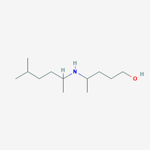 molecular formula C12H27NO B13232066 4-[(5-Methylhexan-2-yl)amino]pentan-1-ol 