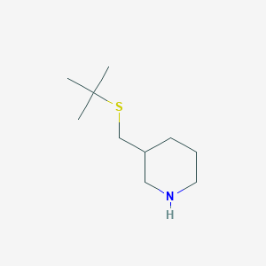 molecular formula C10H21NS B13232111 3-[(Tert-butylsulfanyl)methyl]piperidine 