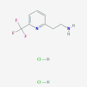 molecular formula C8H11Cl2F3N2 B13232127 2-[6-(Trifluoromethyl)pyridin-2-yl]ethan-1-amine dihydrochloride 