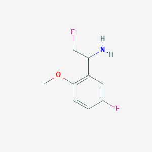 2-Fluoro-1-(5-fluoro-2-methoxyphenyl)ethan-1-amine