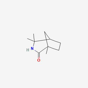 molecular formula C10H17NO B13232182 1,4,4-Trimethyl-3-azabicyclo[3.2.1]octan-2-one CAS No. 94827-95-9