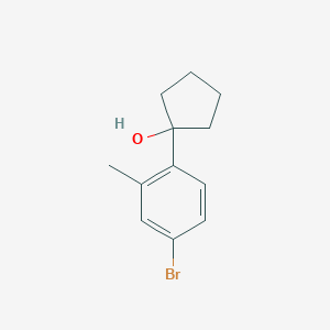 molecular formula C12H15BrO B13232234 1-(4-Bromo-2-methylphenyl)cyclopentan-1-ol 