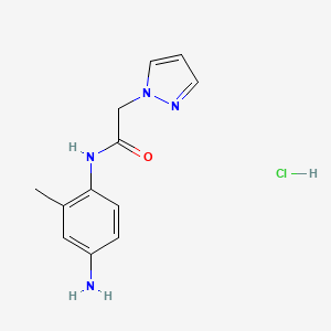 N-(4-amino-2-methylphenyl)-2-(1H-pyrazol-1-yl)acetamide hydrochloride