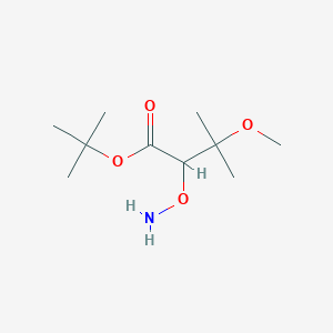 molecular formula C10H21NO4 B13232317 tert-Butyl 2-(aminooxy)-3-methoxy-3-methylbutanoate 