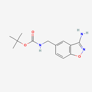 molecular formula C13H17N3O3 B1323233 叔丁基((3-氨基苯并[d]异恶唑-5-基)甲基)氨基甲酸酯 CAS No. 368426-88-4