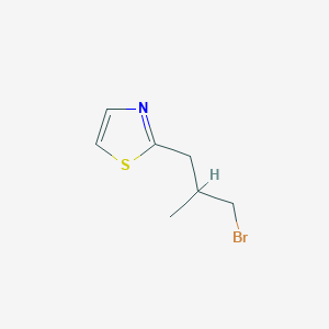 2-(3-Bromo-2-methylpropyl)-1,3-thiazole