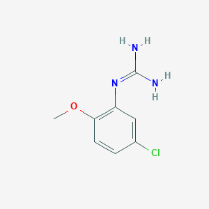 molecular formula C8H10ClN3O B13232358 1-(5-Chloro-2-methoxyphenyl)guanidine 