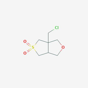 molecular formula C7H11ClO3S B13232359 3A-(chloromethyl)-hexahydro-5lambda6-thieno[3,4-c]furan-5,5-dione 