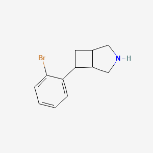 molecular formula C12H14BrN B13232380 6-(2-Bromophenyl)-3-azabicyclo[3.2.0]heptane 