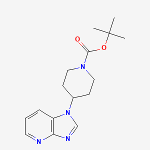 molecular formula C16H22N4O2 B1323240 三氟甲基 4-{1H-咪唑并[4,5-b]吡啶-1-基}哌啶-1-羧酸酯 CAS No. 273757-37-2