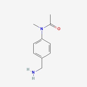 molecular formula C10H14N2O B13232401 N-[4-(aminomethyl)phenyl]-N-methylacetamide 