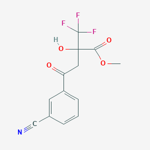 Methyl 4-(3-cyanophenyl)-2-hydroxy-4-oxo-2-(trifluoromethyl)butanoate