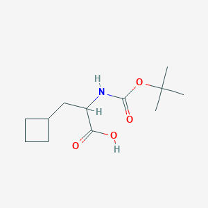 molecular formula C12H21NO4 B1323241 2-((叔丁氧羰基)氨基)-3-环丁基丙酸 CAS No. 565456-75-9